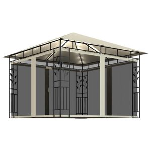 vidaXL Gazebo | Cream | Powder-Coated Steel, Polyester | Standard | Gazebo