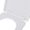 vidaXL Toilet Seats with Soft Close Lids 2 pcs Plastic White