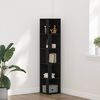 vidaXL Corner Shelves Black Oak 33 x 33 x 164.5 cm Engineered Wood