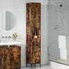 vidaXL Bathroom Cabinet with Drawer Smoked Oak 31.5 x 33 x 190 cm