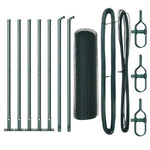 vidaXL Fence Post Green