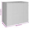 vidaXL Box Garbage Bin Box 2 pcs Grey 130 x 80 x 115 cm Polyethylene