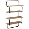 vidaXL 4-Tier Wall Shelf Artisan Oak 80 x 24.5 x 104 cm