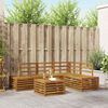 vidaXL Outdoor Sofa Set 5 Piece Natural Solid Acacia Wood