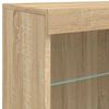 vidaXL Sideboard with LED Lights Sonoma Oak 181.5x37x67 cm