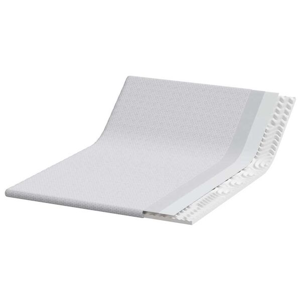 vidaXL Mattress Topper White 160 x 200 x 6 cm Jaquard Fabric