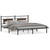 vidaXL Bed Frame without Mattress Brown Oak 183x203 cm Engineered Wood