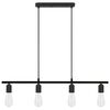 vidaXL Ceiling Lamp with Filament Bulbs 2 W Black 80 cm E27