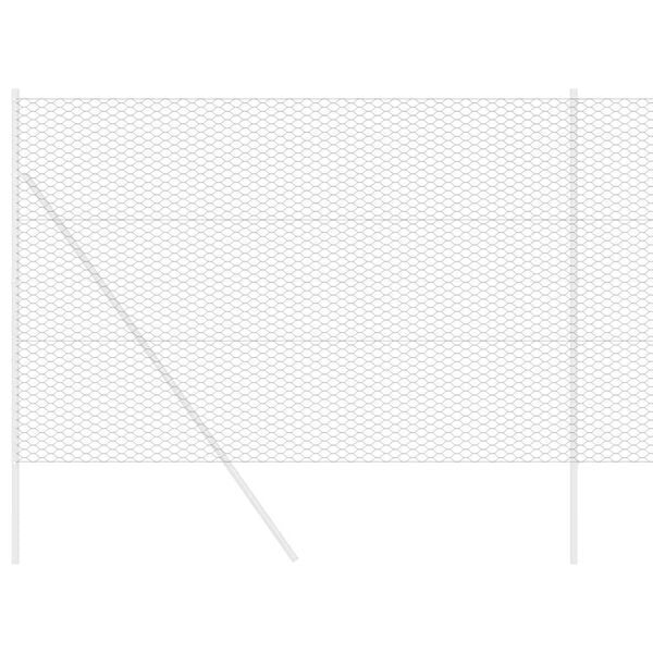 vidaXL Hexagon Fence Grey 1.5 x 50 m PVC