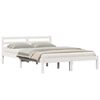 vidaXL Bed Frame White 215.5 x 145.5 x 69.5 cm Solid Pine Wood