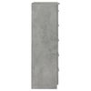 vidaXL Chest of Drawers Concrete Grey 71x35x108 cm Engineered Wood