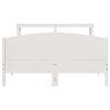 vidaXL Bed Frame without Mattress White 150x200 cm King Size Solid Wood Pine