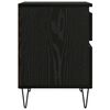 vidaXL Bed Cabinet Black Oak 40 x 35 x 50 cm Engineered Wood