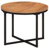 vidaXL Coffee Table 45x45x35 cm Solid Wood Acacia and Iron