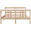 vidaXL Bed Frame with Headboard without Mattress 150x200 cm King Size