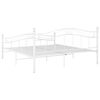 vidaXL Bed Frame without Mattress White Metal 200x200 cm