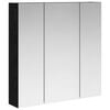 vidaXL Bathroom Mirror Cabinet Black Oak 70 x 14.5 x 70 cm