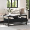 vidaXL Coffee Table Black Oak 100 x 51 x 45 cm Engineered Wood