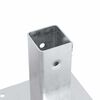 vidaXL Post Bases Square 4 pcs Silver 51x51 mm Galvanised Steel