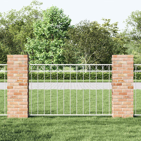 vidaXL Fence Element Assen White 170 x 100 cm Steel