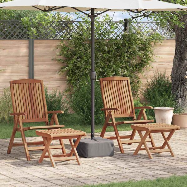 vidaXL Garden Dining Set 4 pcs Brown Solid Teak Wood
