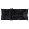 vidaXL Garden Highback Chair Cushions 6 pcs Black Check Pattern 120x50x7 cm Fabric