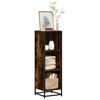 vidaXL Book Cabinet Smoked Oak 33.5x33x107.5 cm Engineered Wood