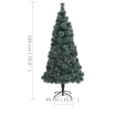 vidaXL Artificial Pre-lit Christmas Tree with Stand Green 180 cm PET