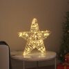 vidaXL 3D Star with 50 LEDs Warm white 55 x 52.5 x 9 cm Rattan