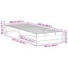 vidaXL Bed Frame Brown 100 x 220 cm Solid Pine Wood