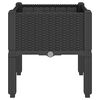 vidaXL Garden Planter with Legs Black 40x40x42 cm PP