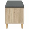 vidaXL Hall Bench with Cushion with Door Sonoma Oak 100 x 38 x 46 cm