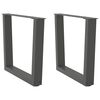 vidaXL Coffee Table Legs V-Shape 2 pcs Anthracite 50x(42-43.3) cm Steel