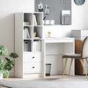vidaXL Desk with Drawer 2 pcs White