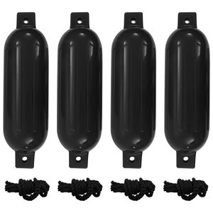 vidaXL Boat bumpers 3.45 kg 51 x 14 cm Black PVC
