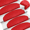 vidaXL Stair Mats 15 pcs 65x21x4 cm Red Half Round Large