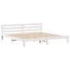 vidaXL Bed Frame without Mattress White 180x200 cm Super King Solid Wood Pine