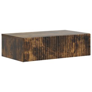 vidaXL Wall-Mounted Side Table Smoked Oak 59 x 34.5 x 17 cm