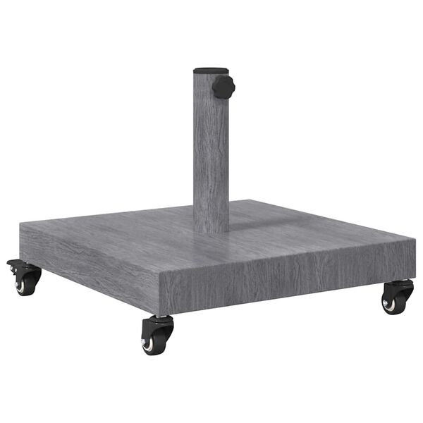 vidaXL Parasol Base Dark Grey Wood look 45 x 45 x 31.5 cm