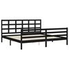 vidaXL Bed Frame without Mattress Black 200x200 cm Solid Wood