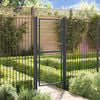vidaXL Mesh Garden Gate Galvanised Steel 100x200 cm Grey
