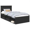 vidaXL Bed Frame with Headboard Black 75 x 190 cm Engineered wood