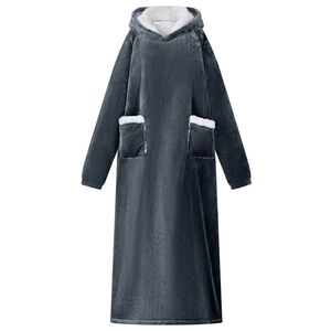 vidaXL Blanket Hoodie Navy Blue M Fleece and Flannel