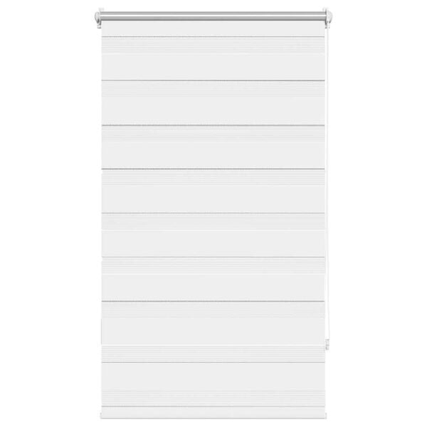 vidaXL Zebra blind 70.9x120 cm Fabric Width 66.7 cm white