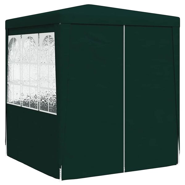 vidaXL Professional Party Tent with Side Walls 2x2 m Green 90 g/m?