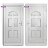 vidaXL Front Door White 98x198 cm PVC