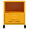 vidaXL Bedside Cabinets 2 pcs Mustard Yellow 36x39x43.5 cm Steel