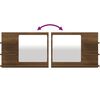 vidaXL Bathroom Mirror Brown Oak 60x10.5x45 cm Engineered Wood
