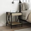 vidaXL Bedside Table with Infinity LED Sonoma Oak 40x40x49 cm