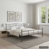 vidaXL Bed Frame without Mattress Grey Metal 180x200 cm Super King